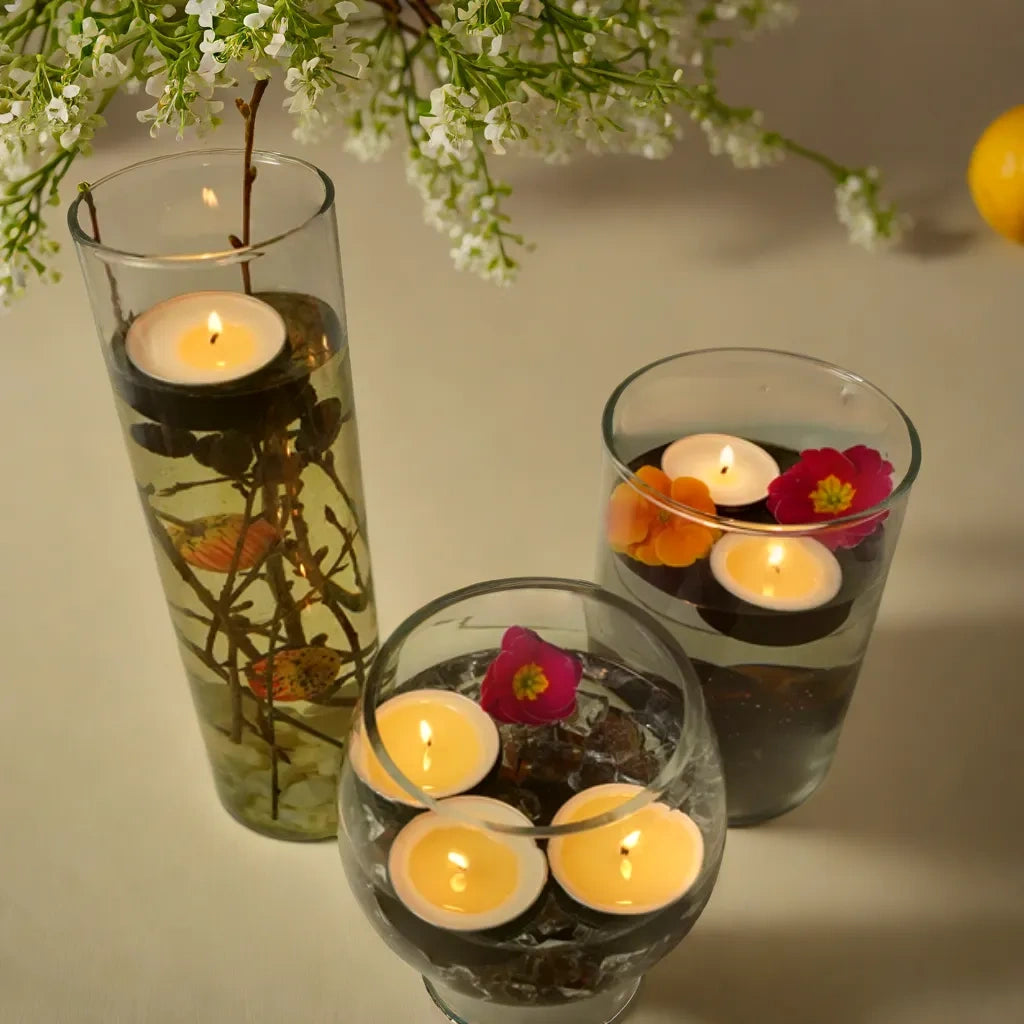 Eco-Friendly Floating Tealights – Long-Lasting Soy Wax Candles