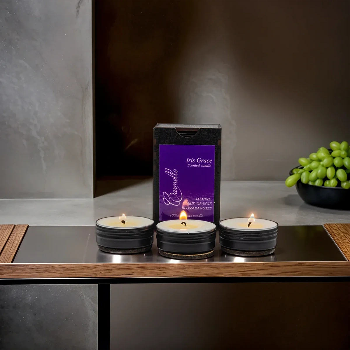 Natural Soy Wax Scented Candle - Iris Grace