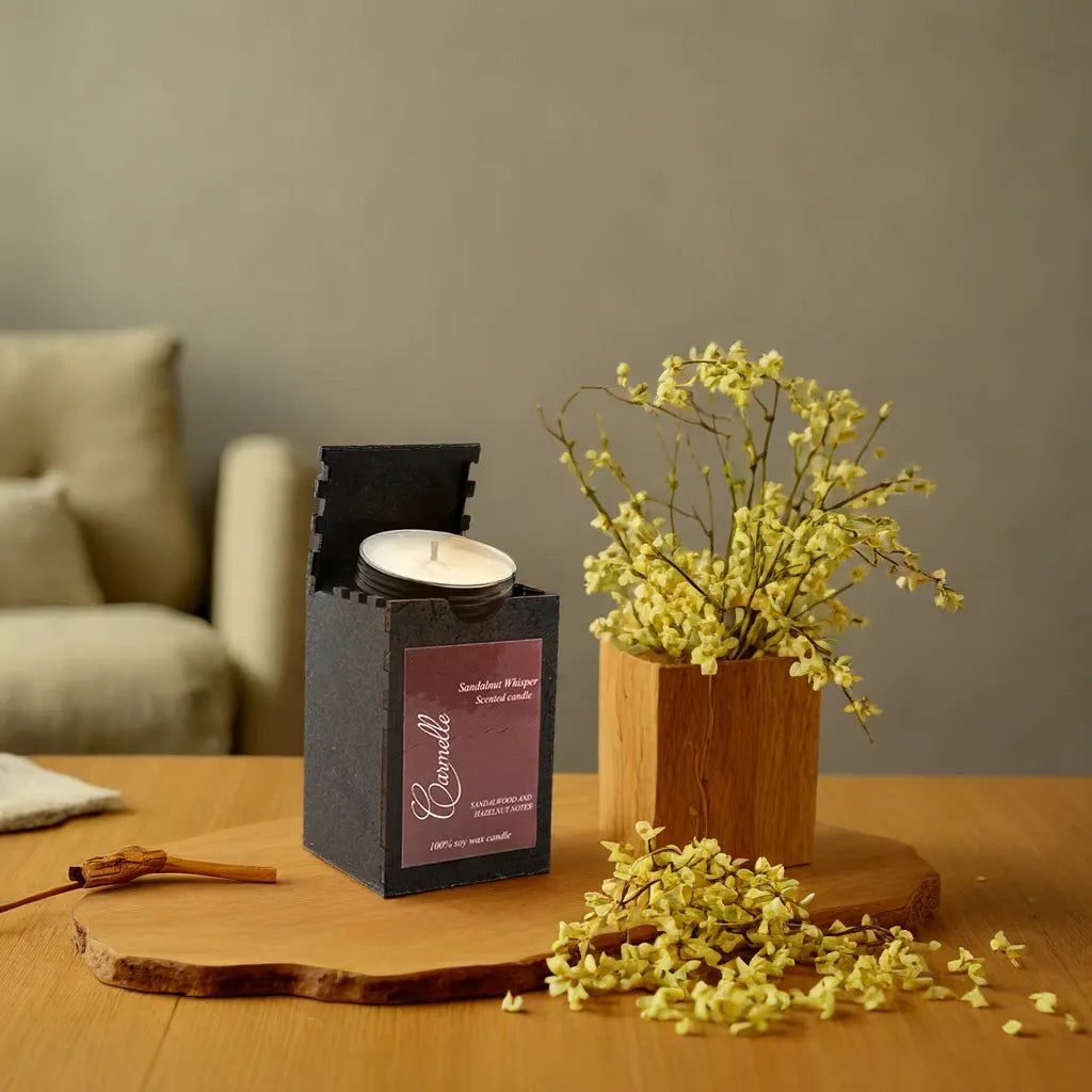 Natural Soy Wax Scented Candle - Sandalnut Whisper