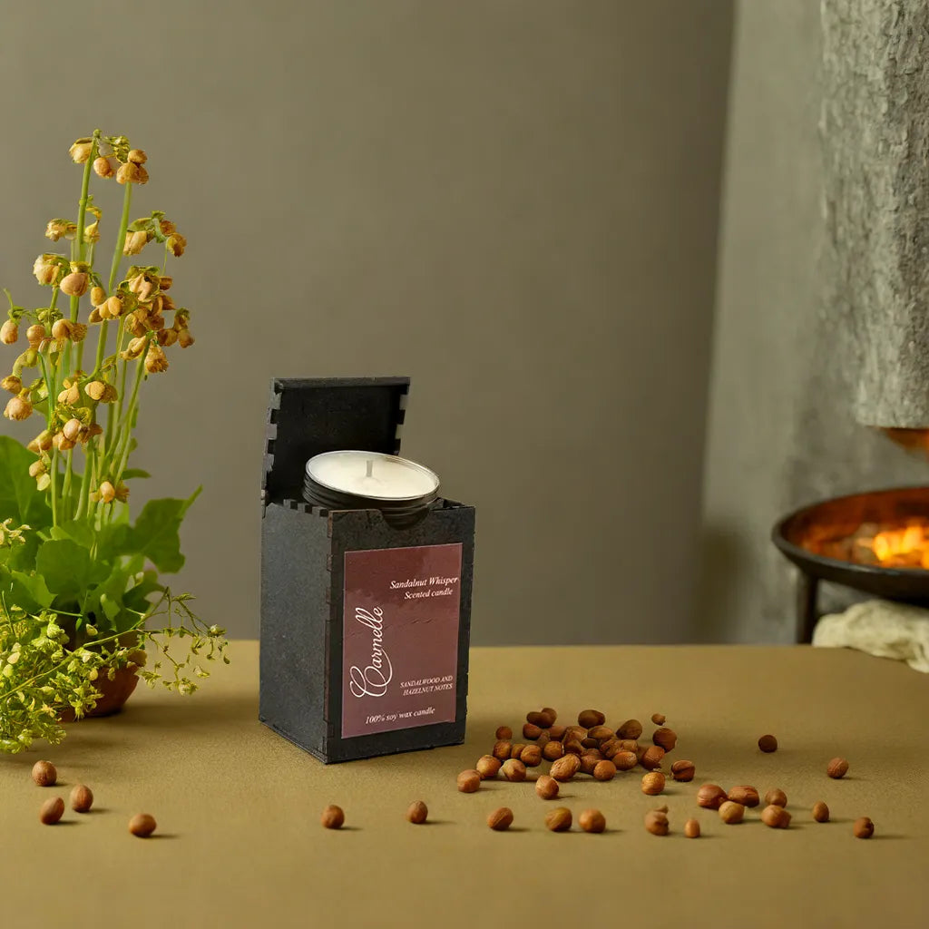 Natural Soy Wax Scented Candle - Sandalnut Whisper