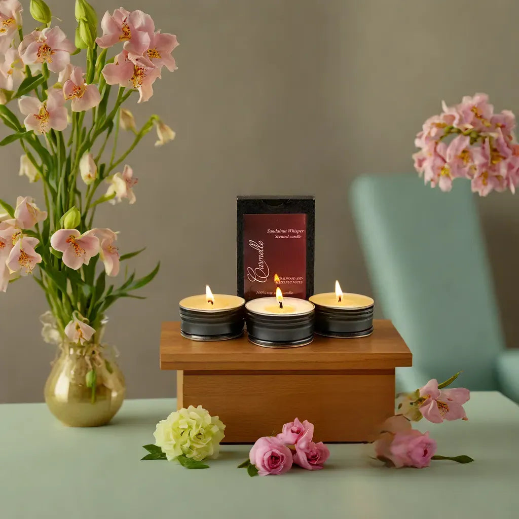 Natural Soy Wax Scented Candle - Sandalnut Whisper