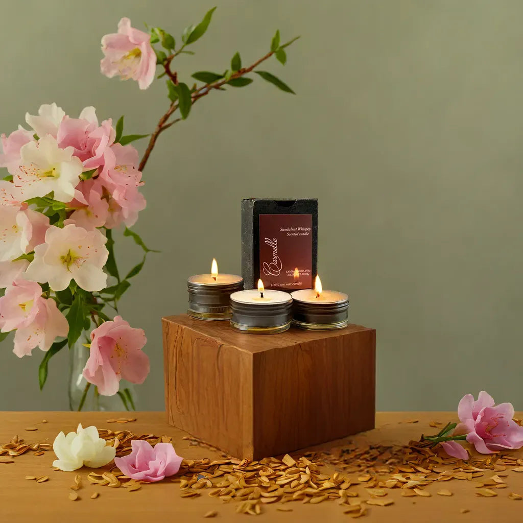 Natural Soy Wax Scented Candle - Sandalnut Whisper