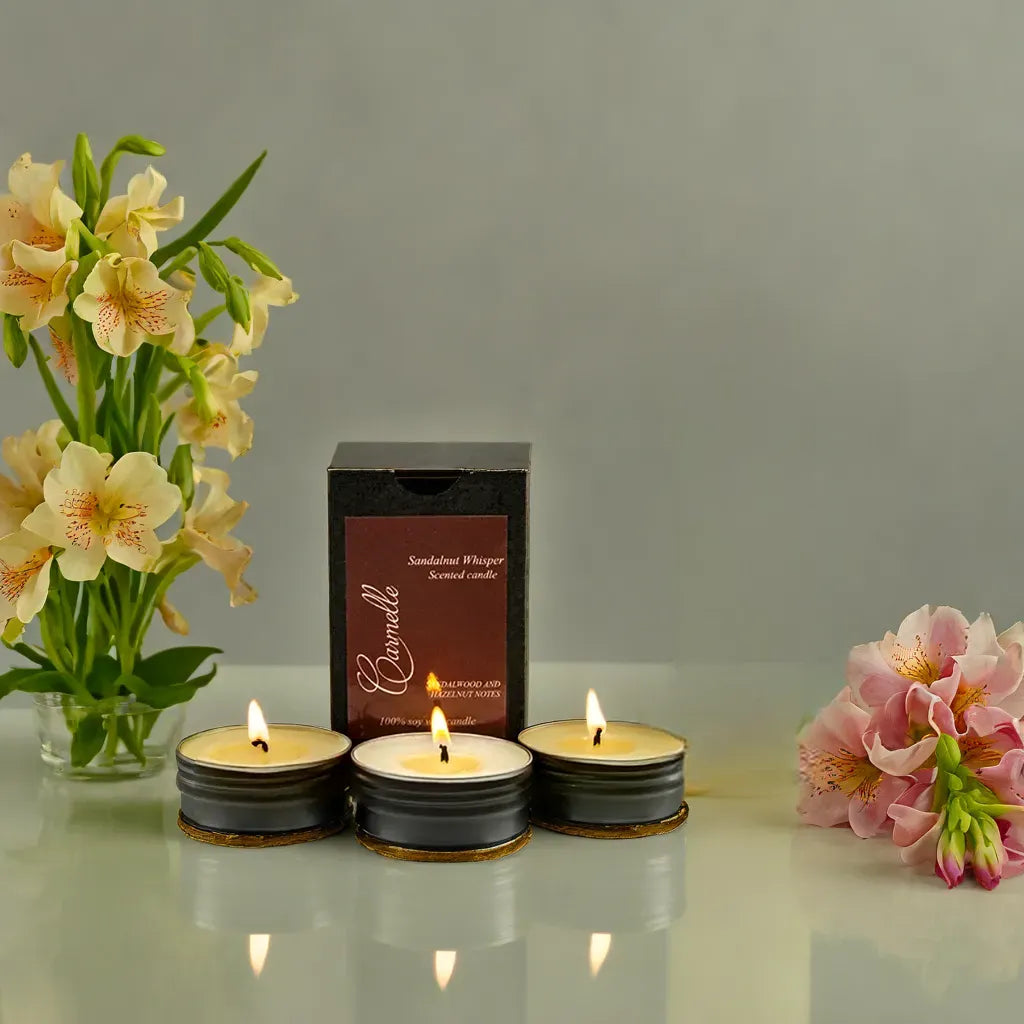 Natural Soy Wax Scented Candle - Sandalnut Whisper