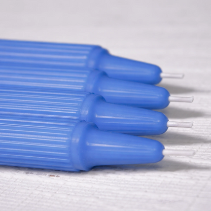 Crown-Forming Taper Candle Blue