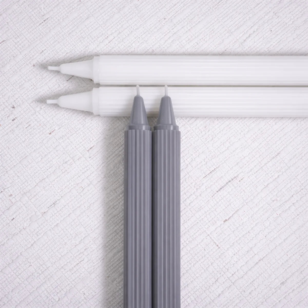 Crown-Forming Taper Candle Gray