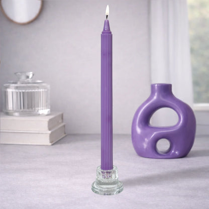 Crown-Forming Taper Candle Purple