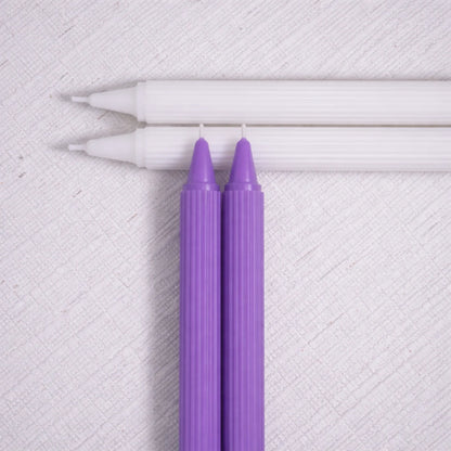 Crown-Forming Taper Candle White