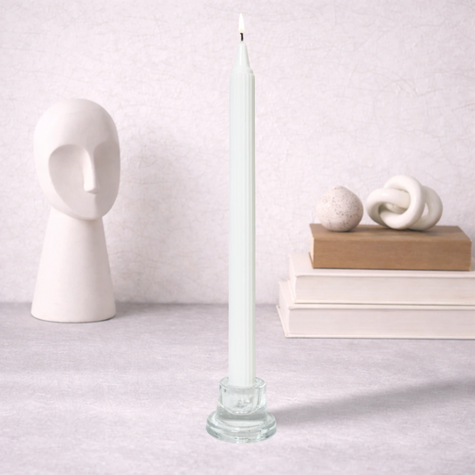 Crown-Forming Taper Candle White