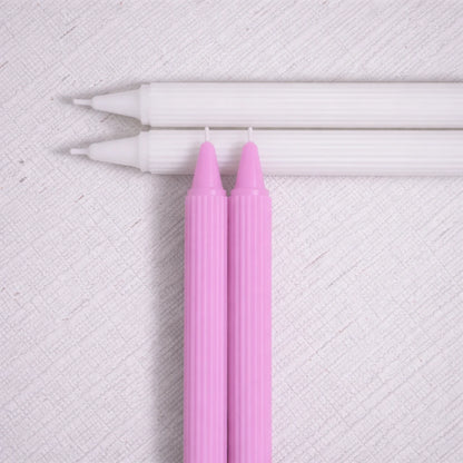 Crown-Forming Taper Candle Pink