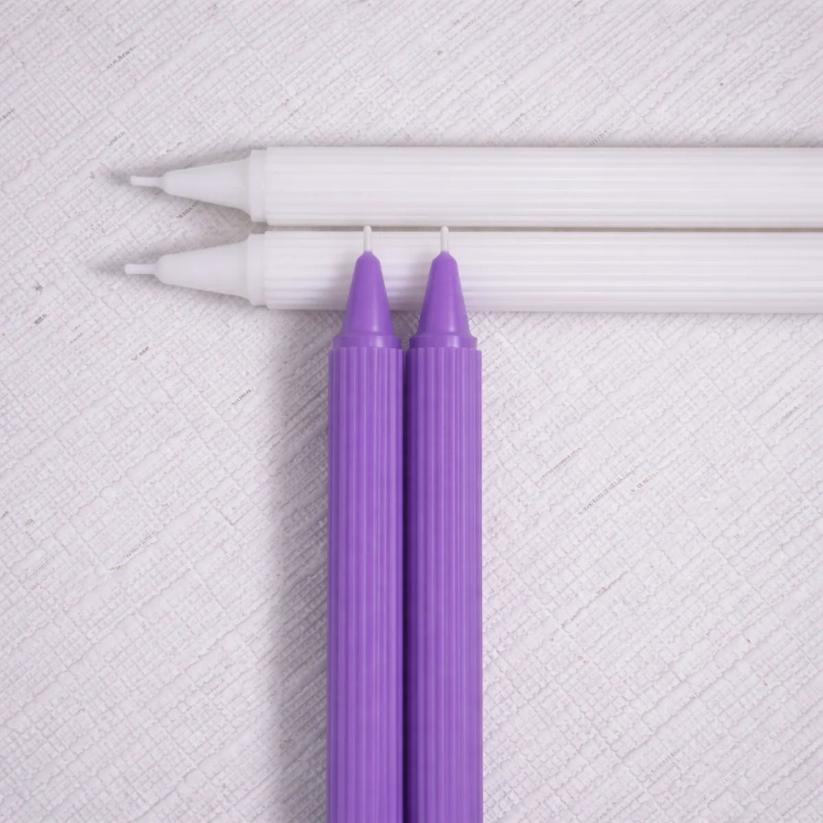 Crown-Forming Taper Candle Purple