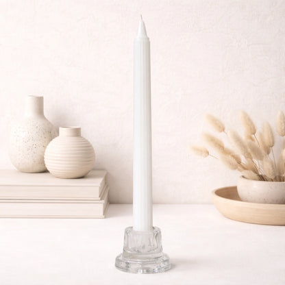 Crown-Forming Taper Candle White