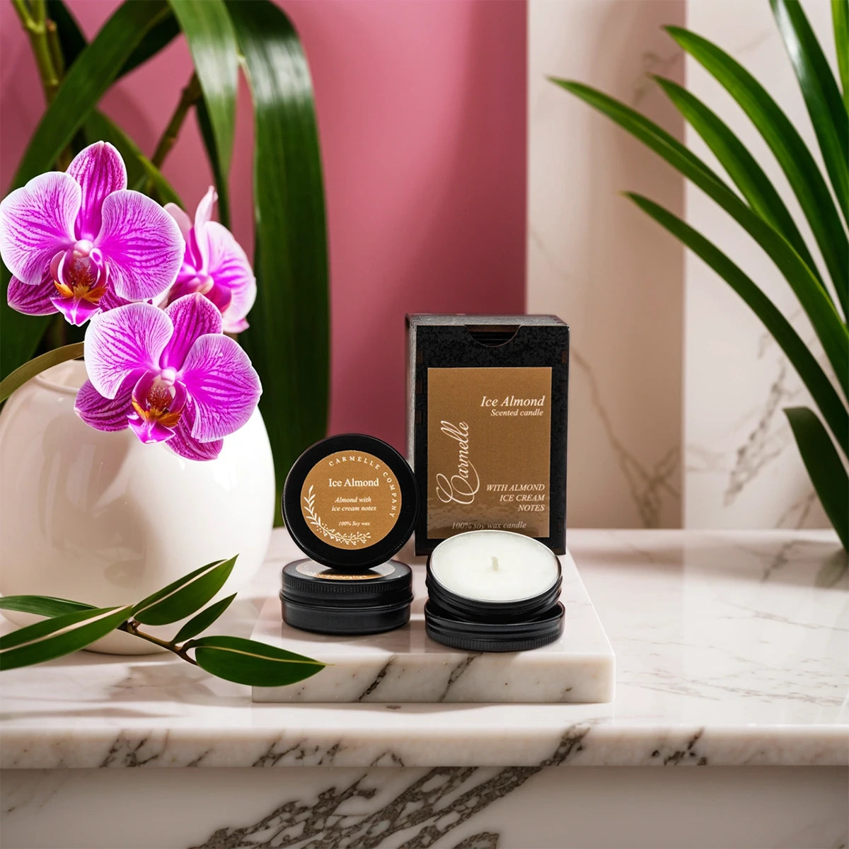 Soy wax scented candle Ice Almond