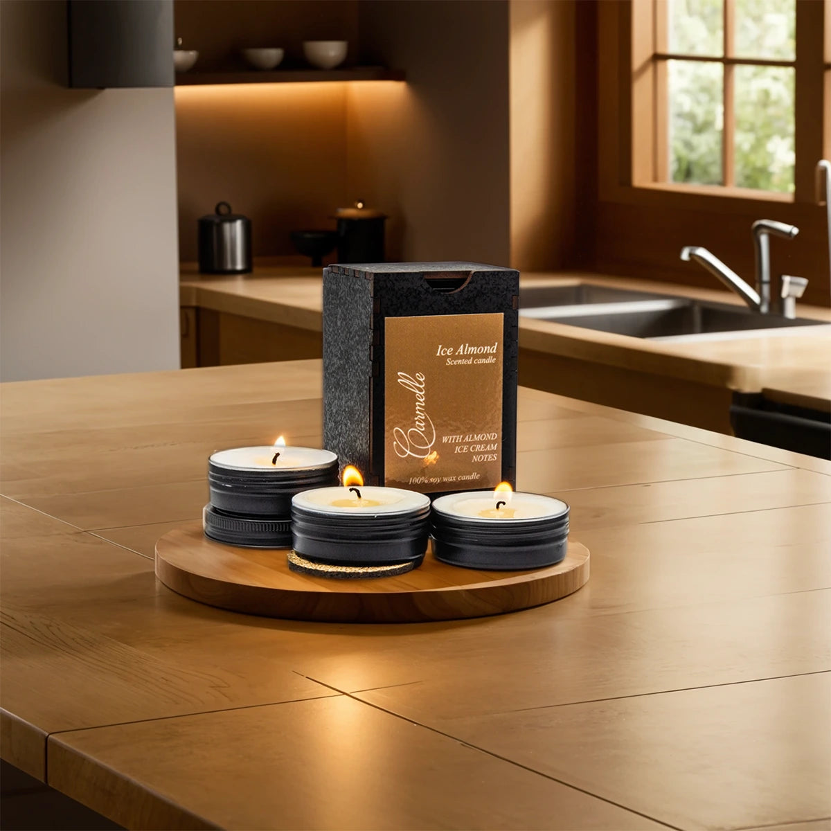 Soy wax scented candle Ice Almond
