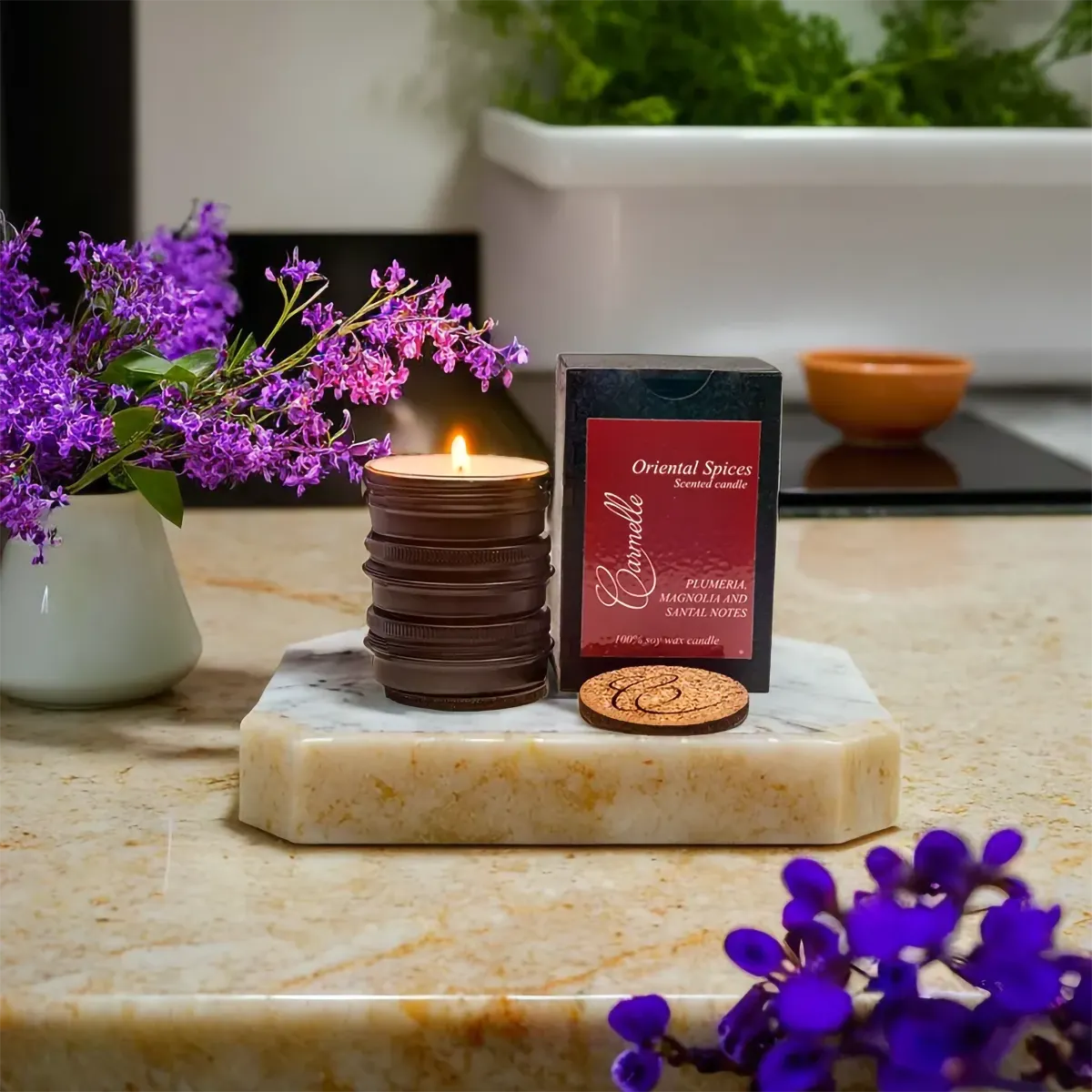 Natural Soy Wax Scented Candle - Oriental Spices