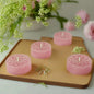 Handmade Natural Stearin Tealight Decorative Candles - Pink