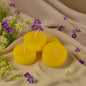Handmade Natural Stearin Tealight Decorative Candles - Yellow