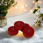 Handmade Natural Stearin Tealight Decorative Candles - Red