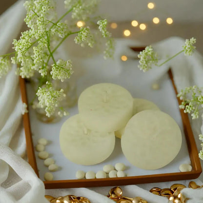 Handmade Natural Stearin Tealight Decorative Candles - White