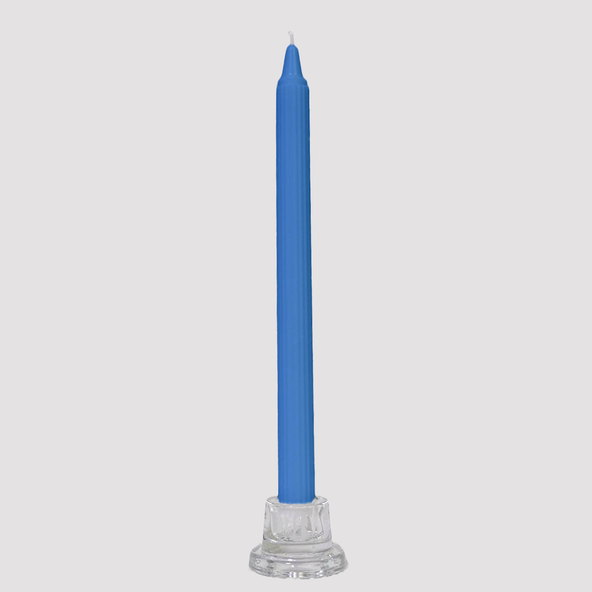 Crown-Forming Taper Candle Blue