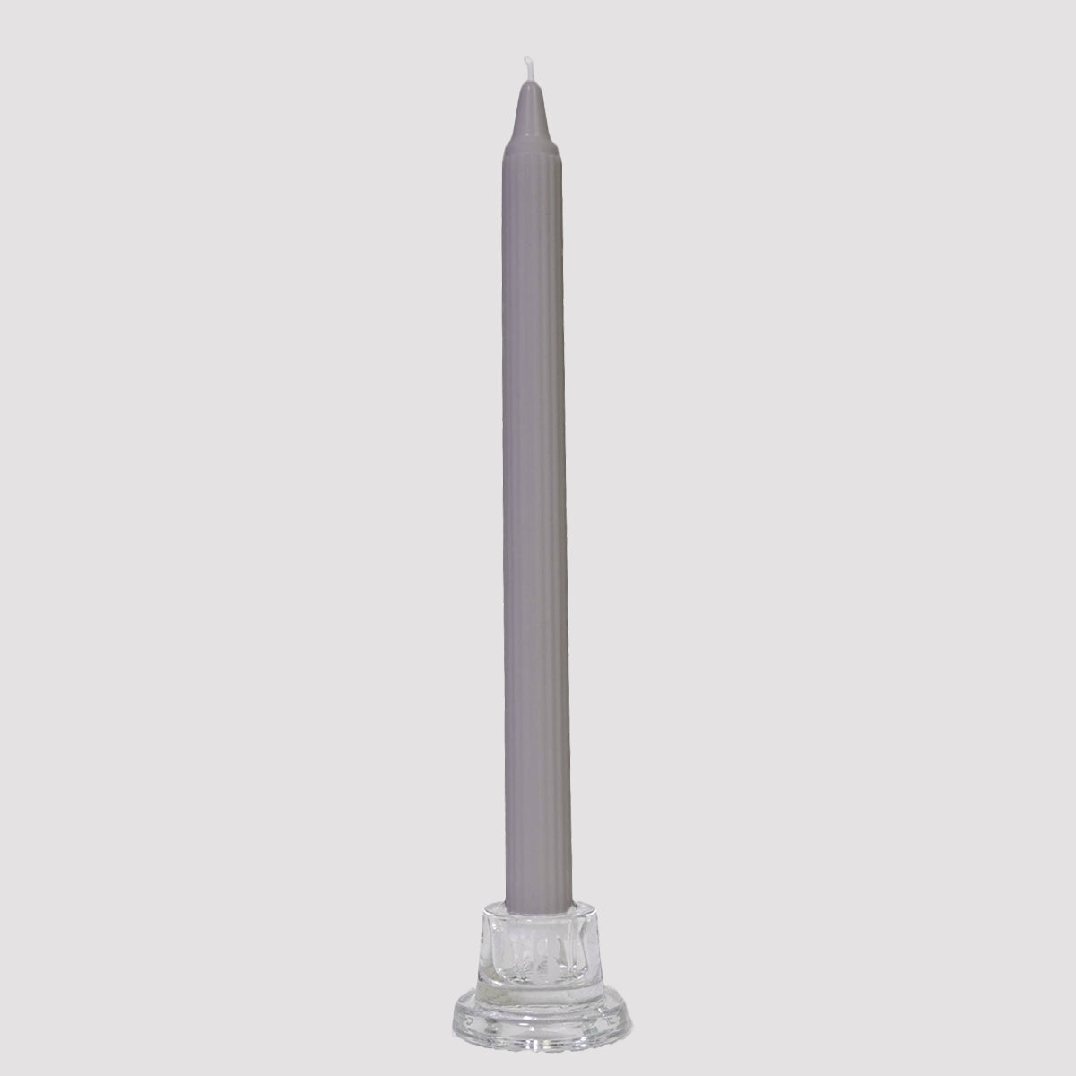 Crown-Forming Taper Candle Gray