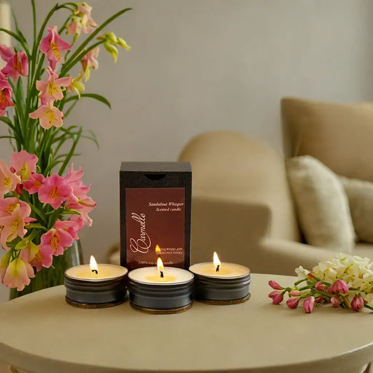 Natural Soy Wax Scented Candle - Sandalnut Whisper